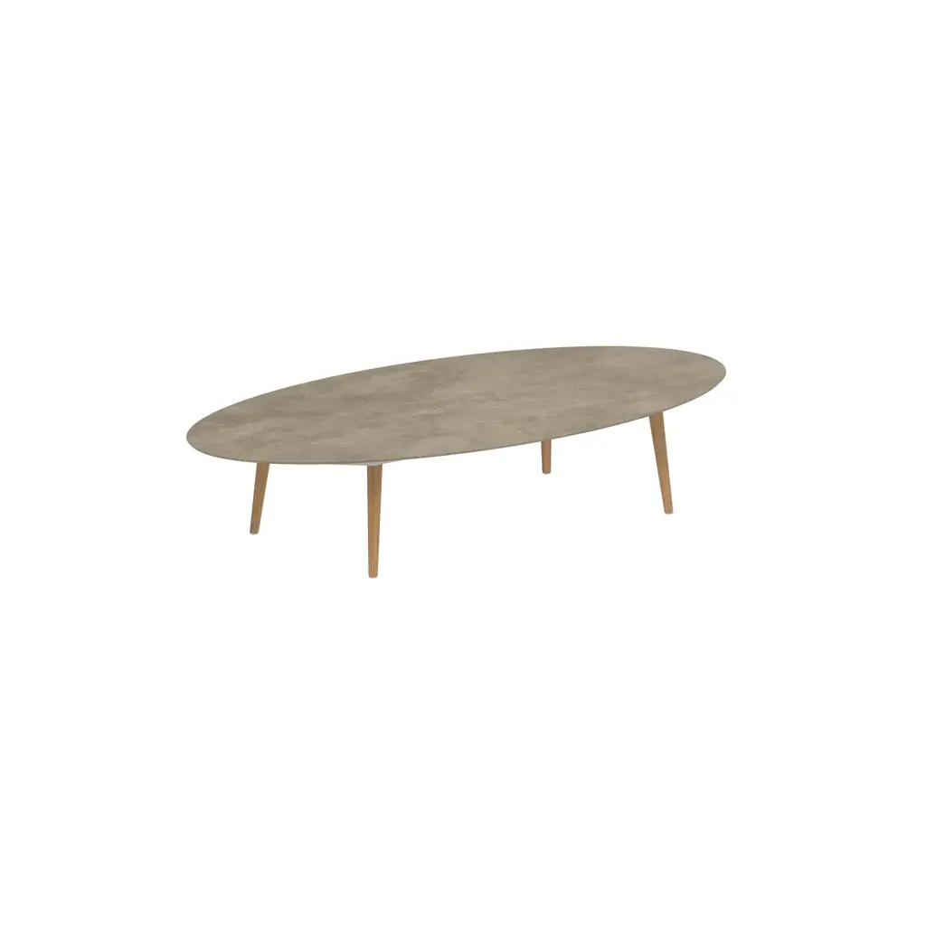 Styletto high lounge table teak legs