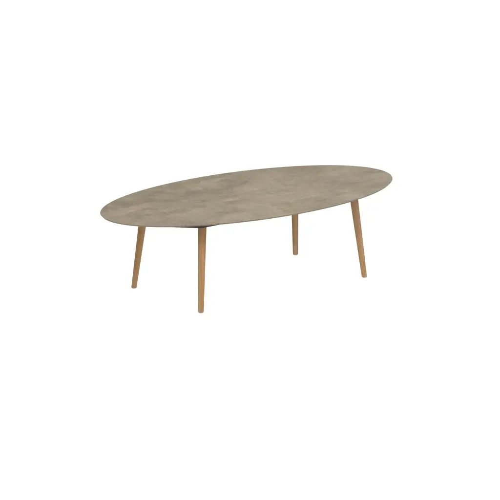 Styletto low dining table teak legs - Rectangle