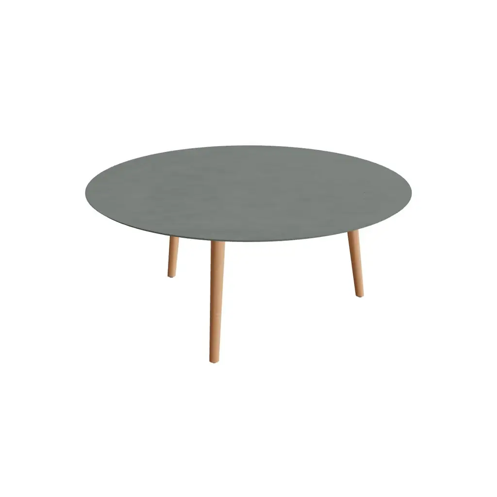 Styletto low dining table teak legs - Round