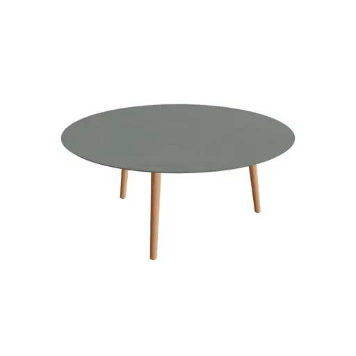 Styletto low dining table teak legs - Round