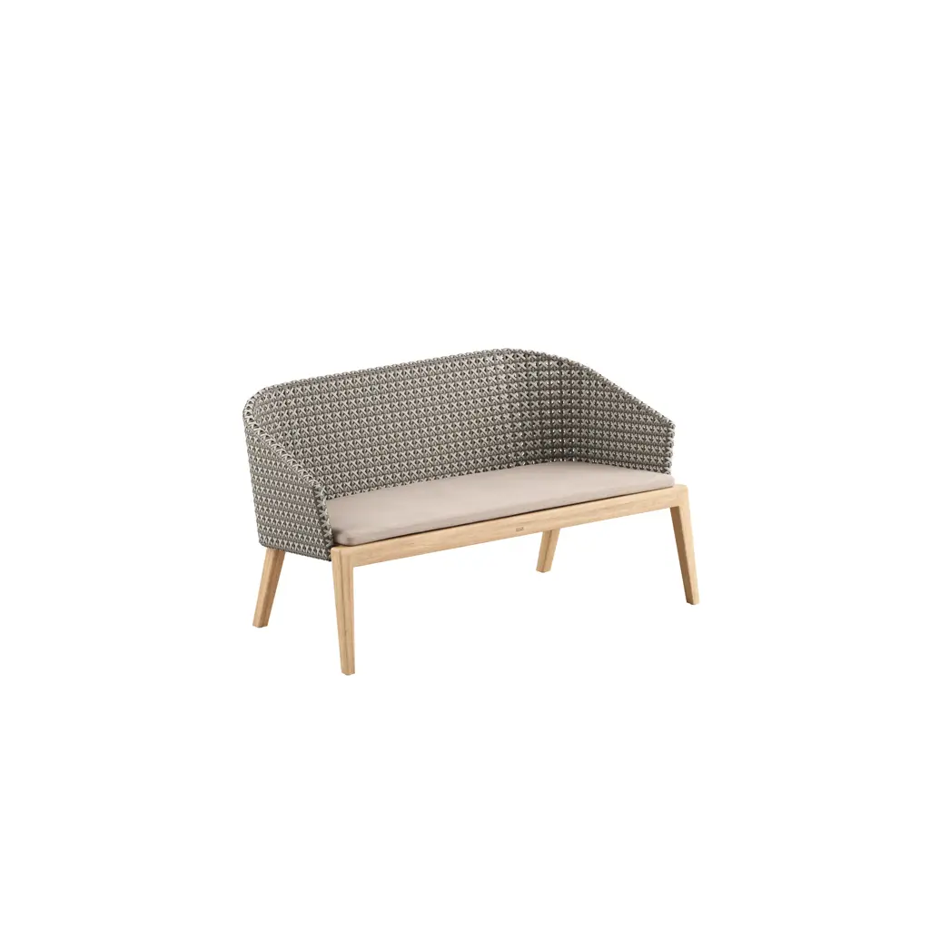 Calypso bench teak & Kris Kross woven back
