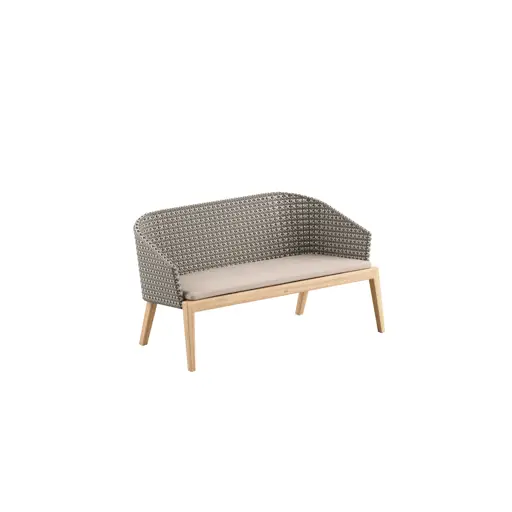 Calypso bench teak & Kris Kross woven back