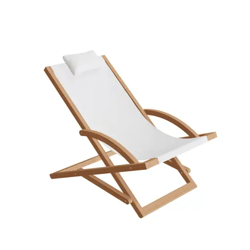 Beacher foldable chair teak + textile