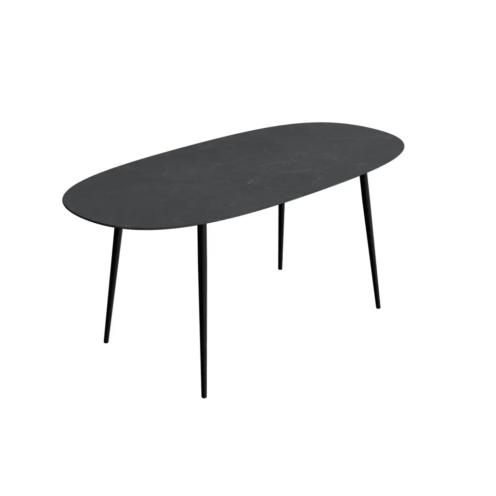Styletto bar table Super Ellipse ceramic table top