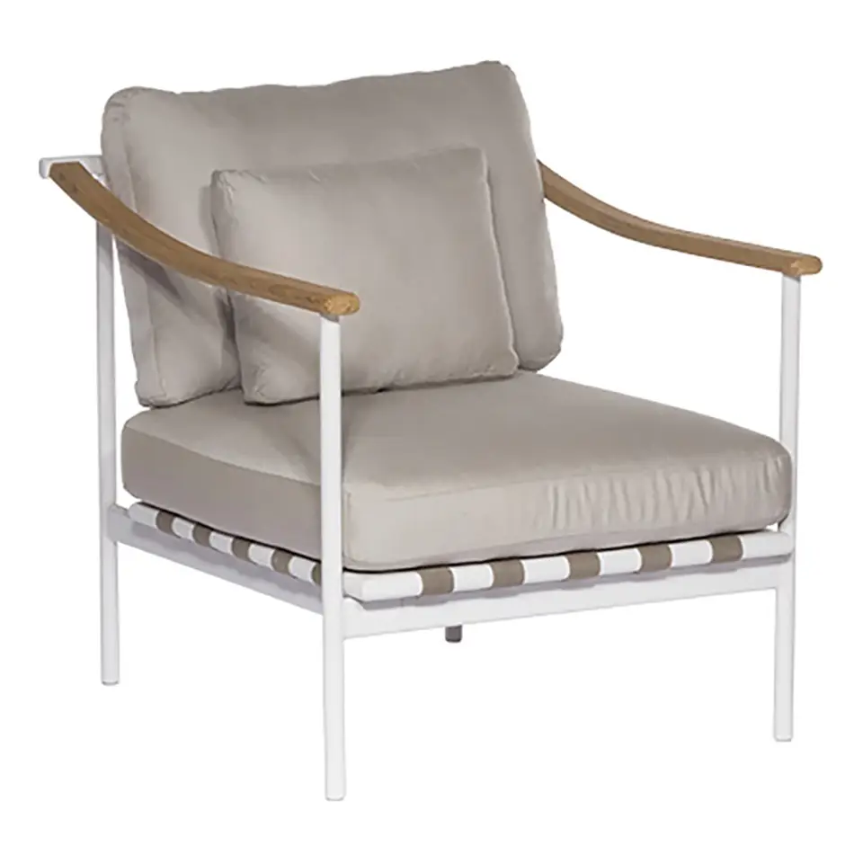 Around Deep Seating Single Teak Arms