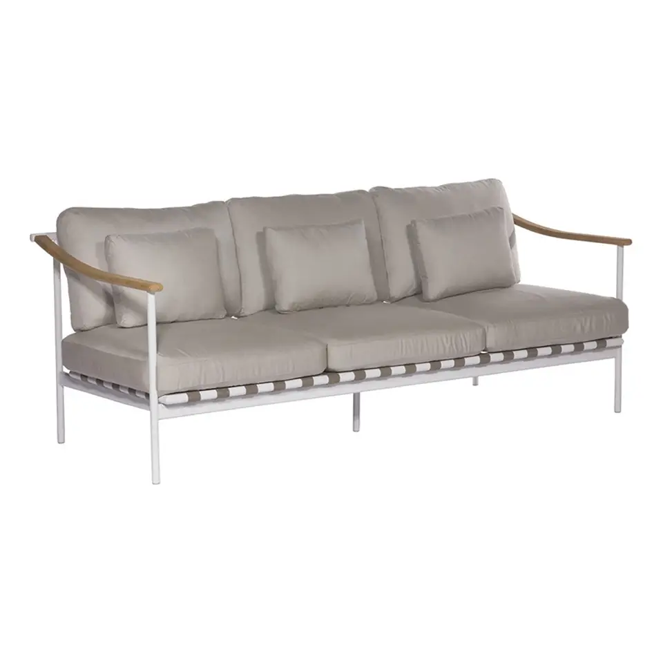 Around Deep Seating Triple Teak Arms