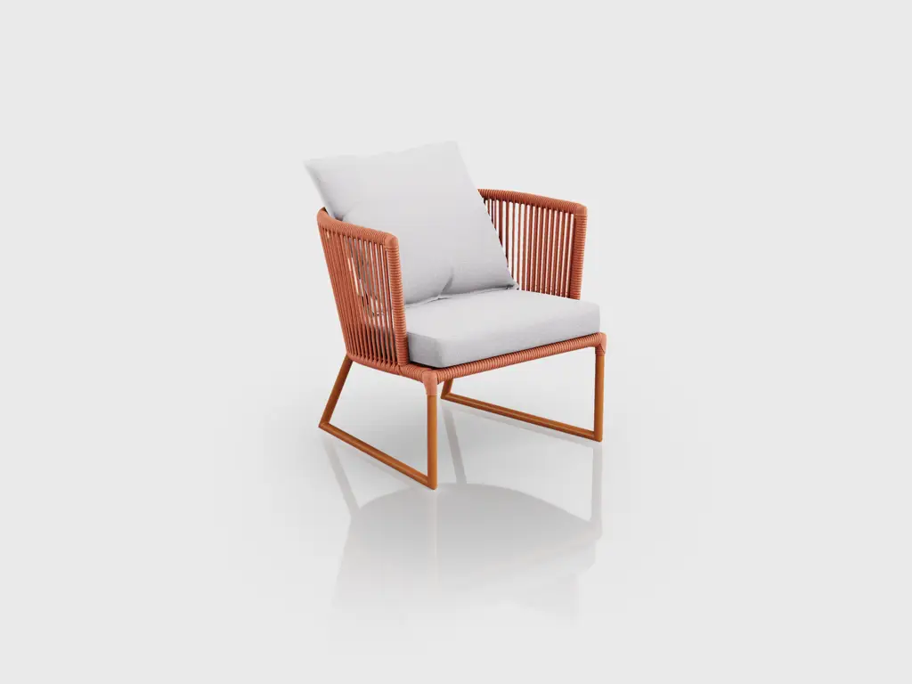 Mesh Lounge Chair Vertical Weave