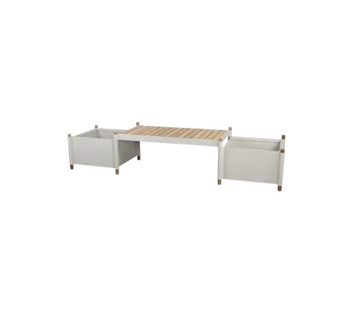 Sticks bench incl. 2 planters