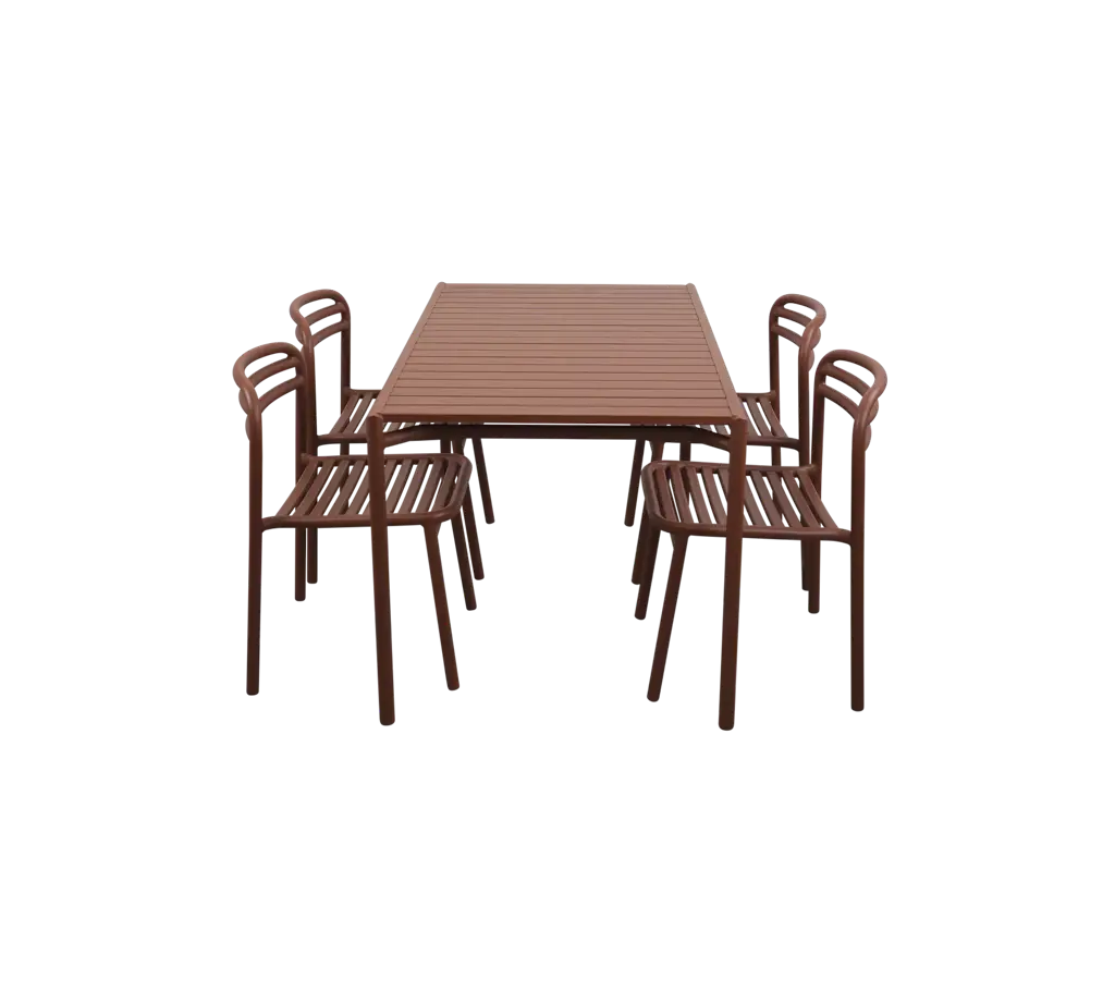 Bliss dining table rect. incl. 4 Bliss chairs