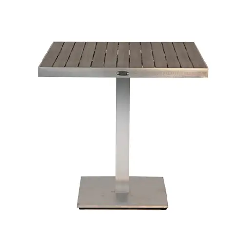 Sicilia Square Pedestal Dining Table with Alumawood