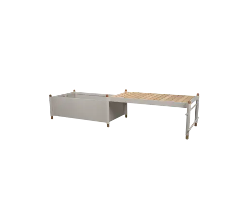 Sticks bench w/planter