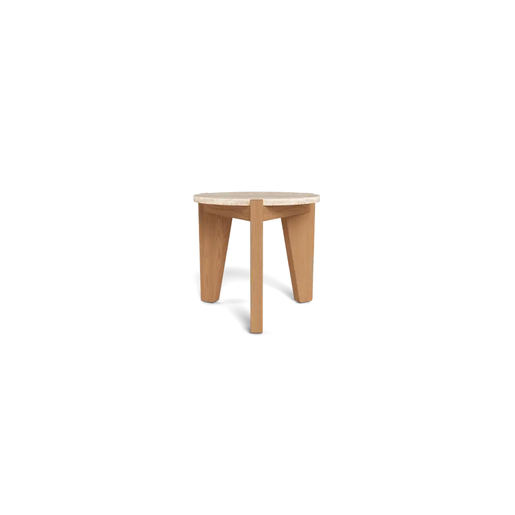 Mlb Teak Round Side Table
