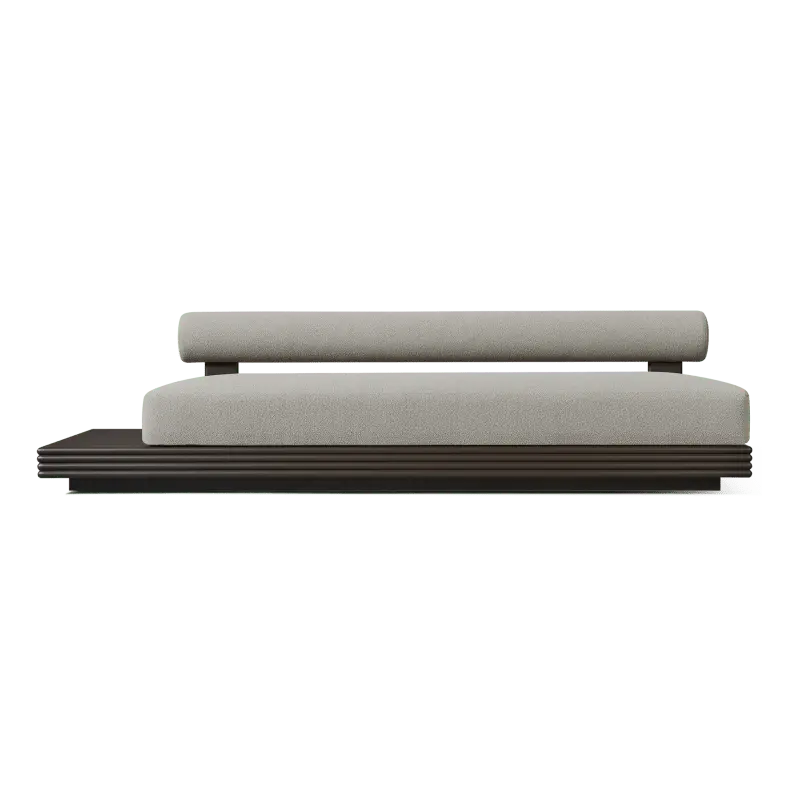 Collins Aluminum Armless + Table Left