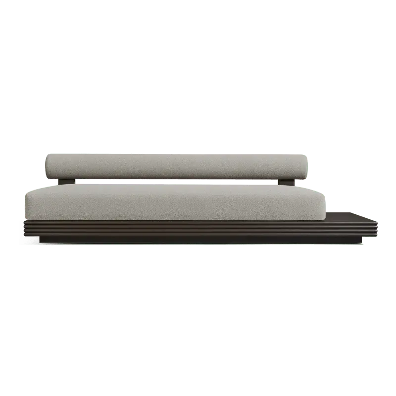 Collins Aluminum Armless + Table Right