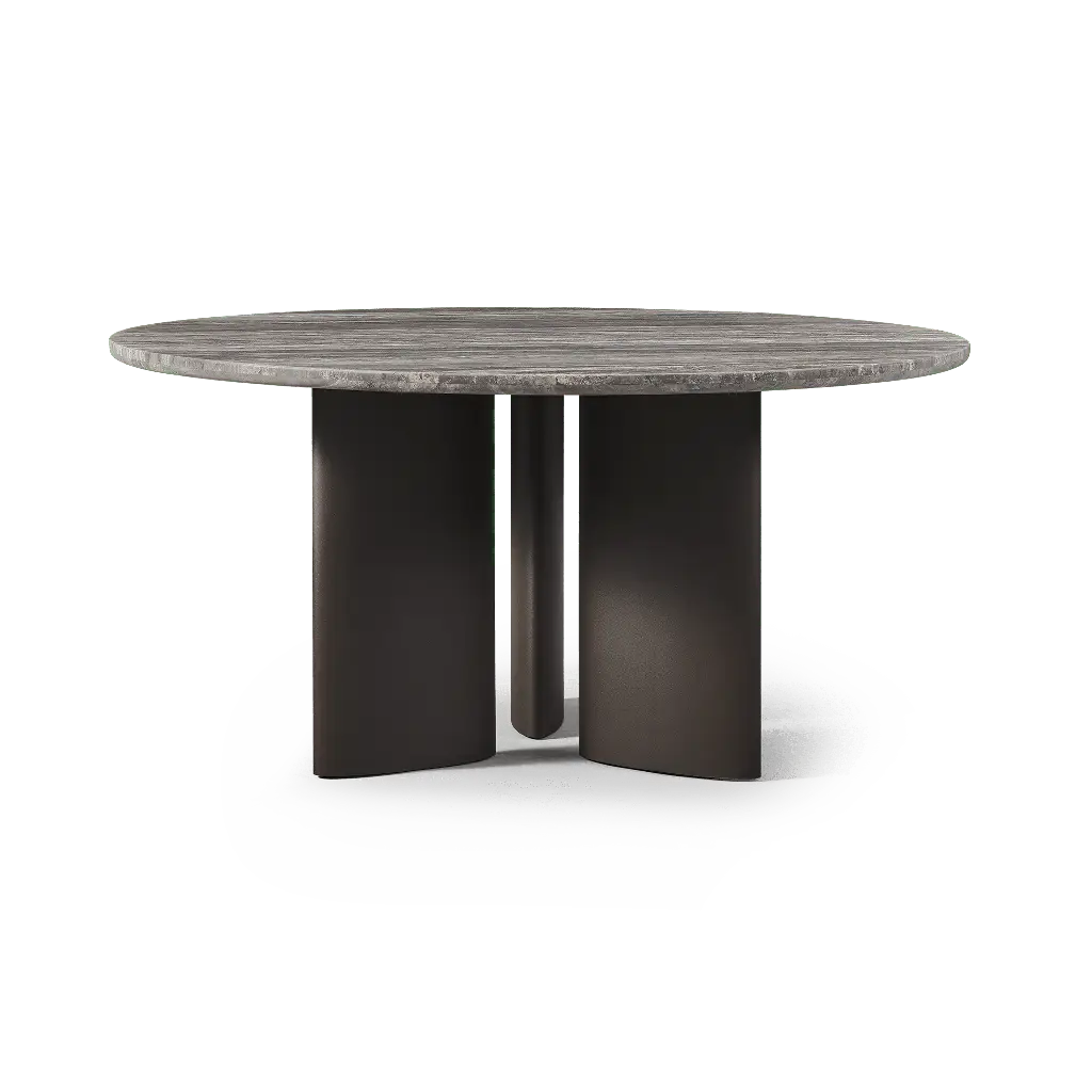 Newport Aluminum Round Dining Table