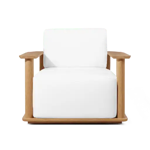 Newport Teak Barrel Swivel Lounge Chair