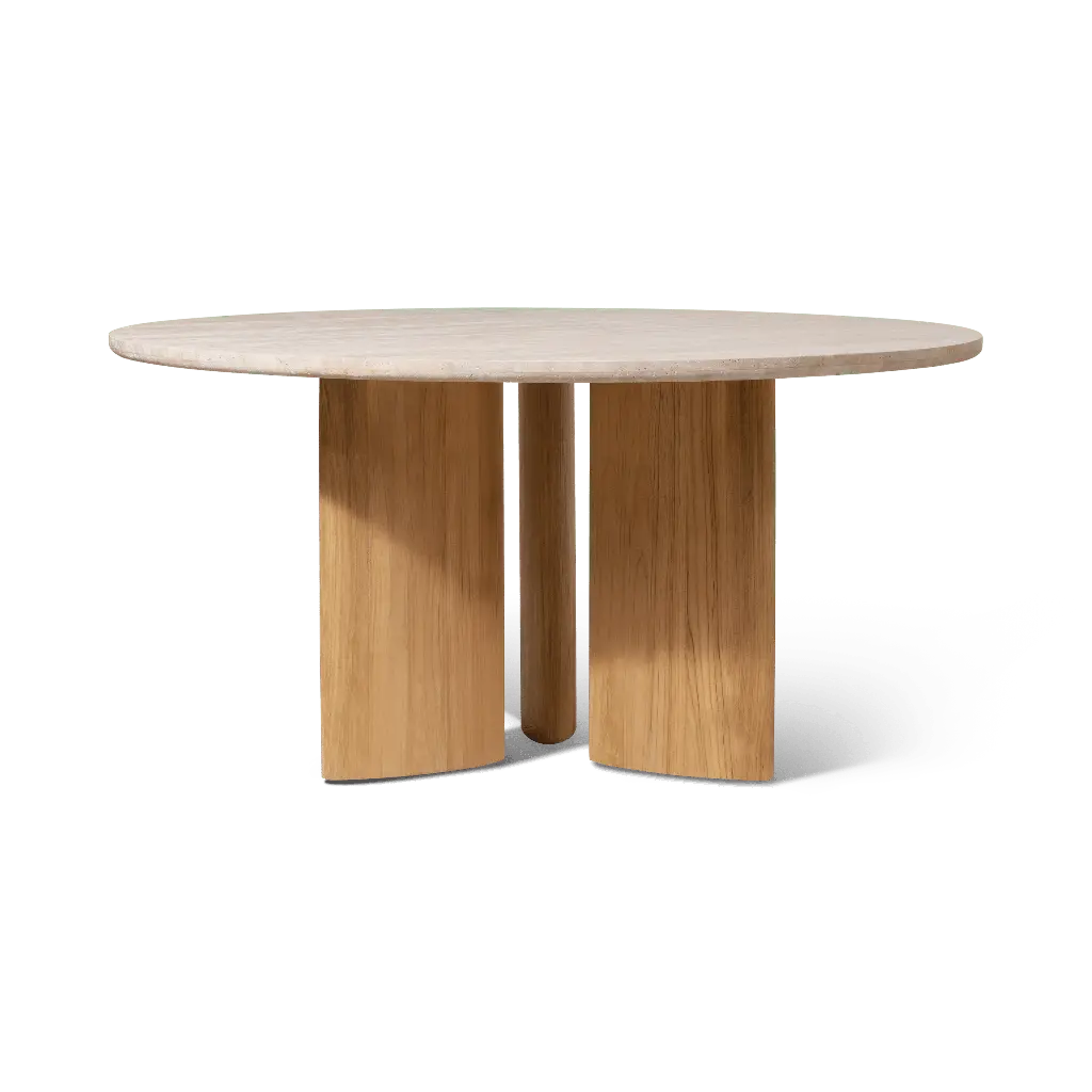 Newport Teak Round Dining Table