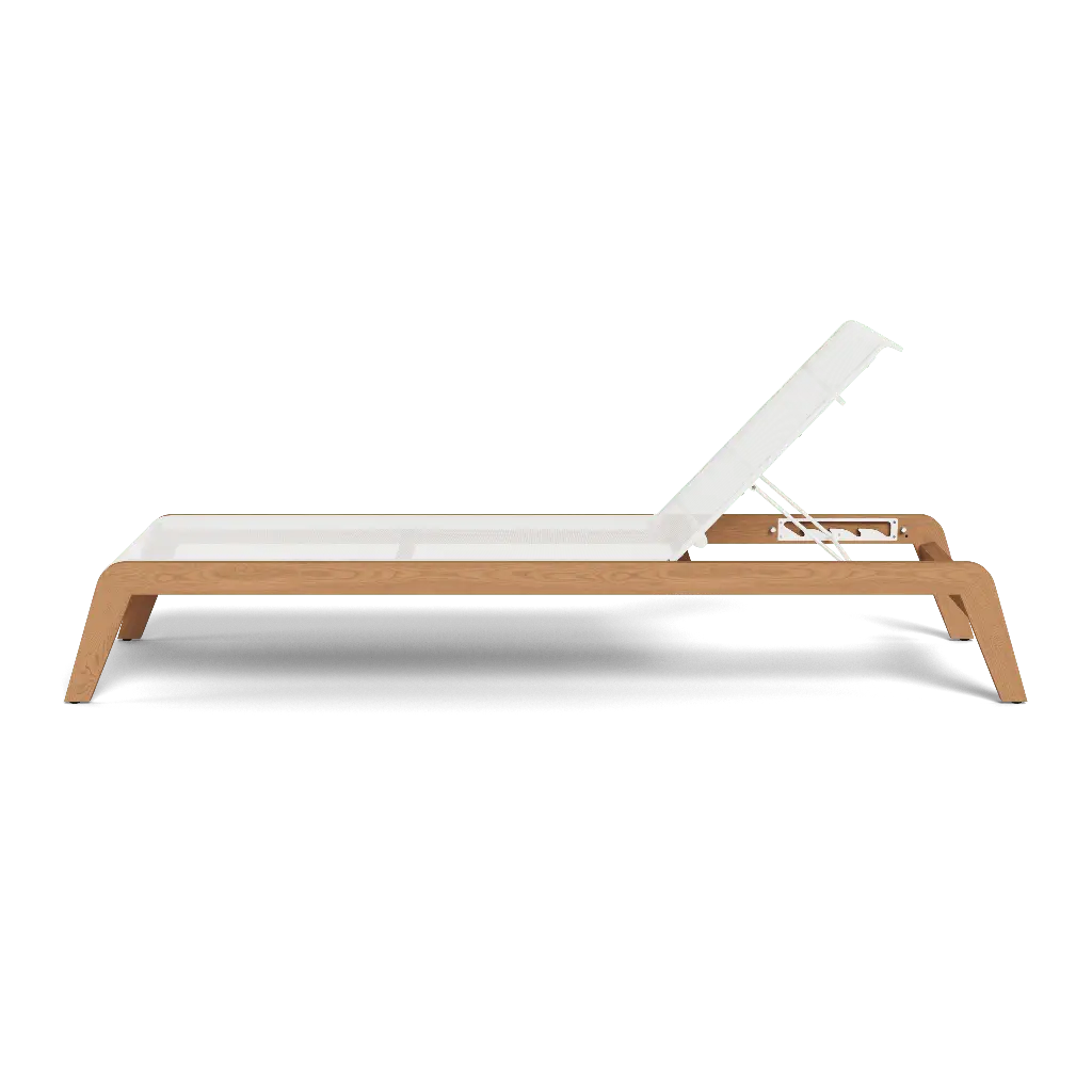 Pacific Teak Angled Sun Lounge