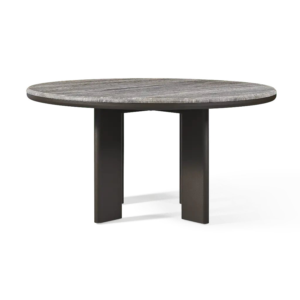 Palm Beach Aluminum Round Dining Table
