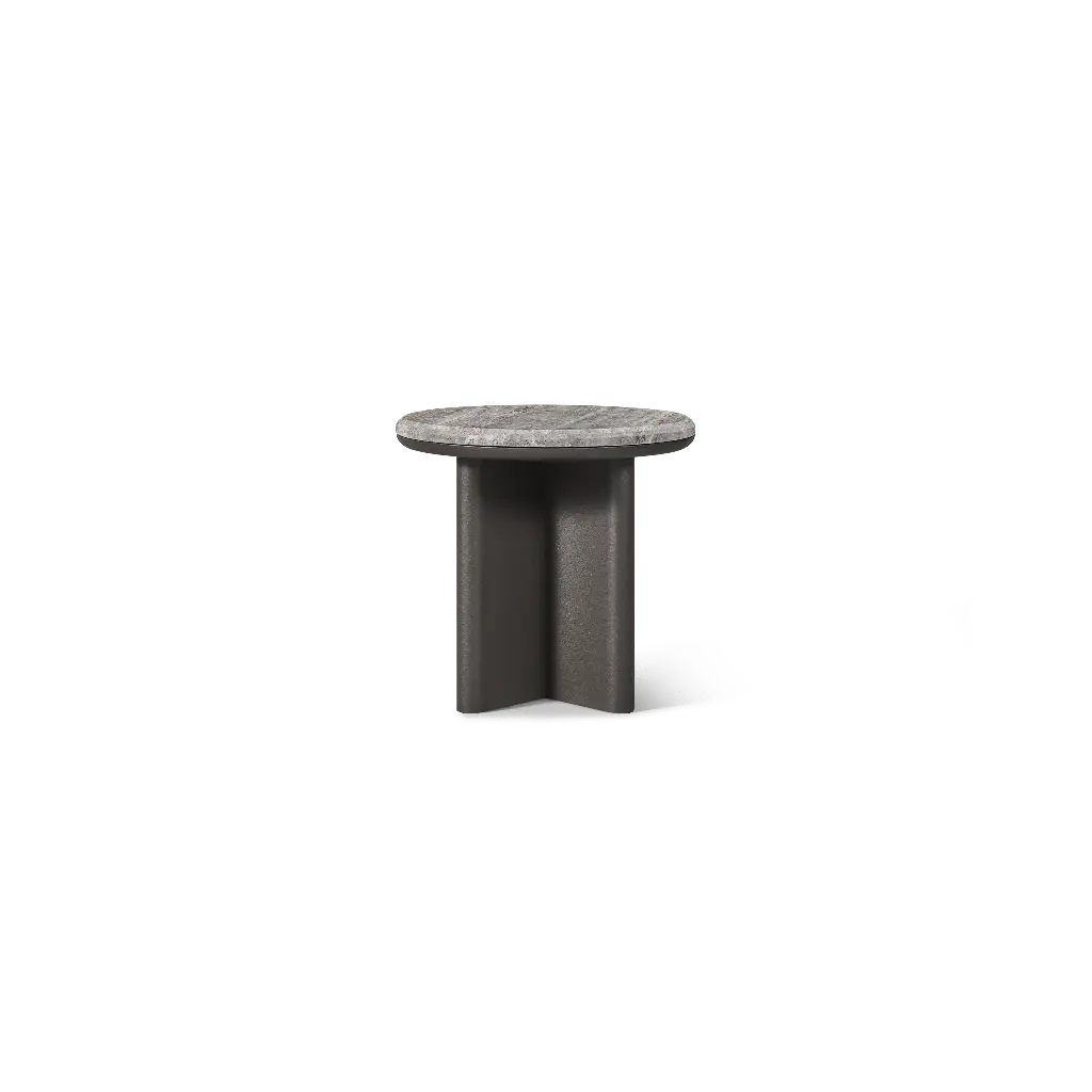 Palm Beach Aluminum Round Side Table