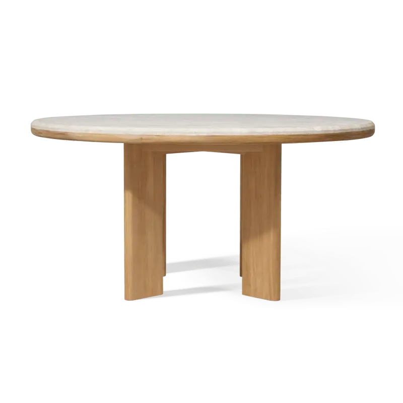 Palm Beach Teak Round Dining Table
