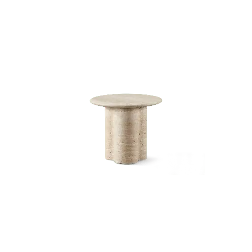 Porto Travertine Round Side Table